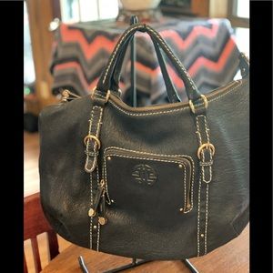 Black leather purse
